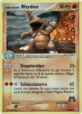 Team Magma Rhydon 022 — EX Team Magma vs Team Idro (Italian Pokémon TCG card)