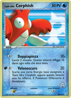 Team Idro Corphish 026 — EX Team Magma vs Team Idro (Italian Pokémon TCG card)