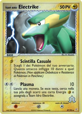 Team Idro Electrike 027 — EX Team Magma vs Team Idro (Italian Pokémon TCG card)
