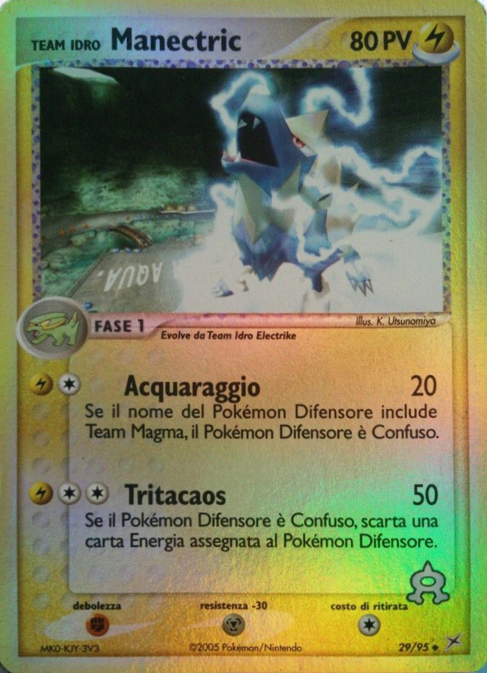 Team Idro Manectric 029 — EX Team Magma vs Team Idro (Italian Pokémon TCG card)