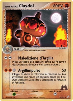 Team Magma Claydol 033 — EX Team Magma vs Team Idro (Italian Pokémon TCG card)