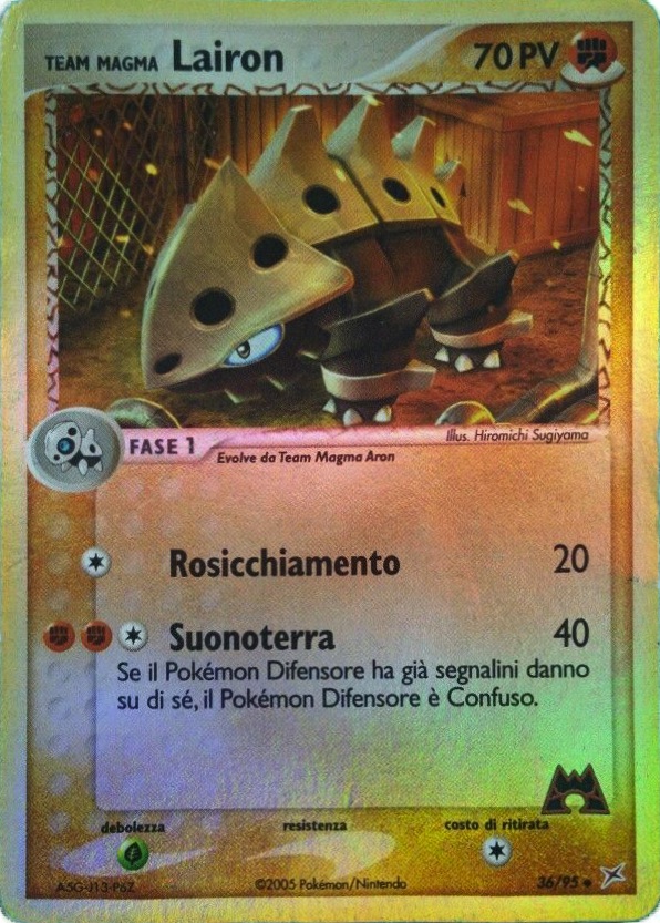 Team Magma Lairon 036 — EX Team Magma vs Team Idro (Italian Pokémon TCG card)