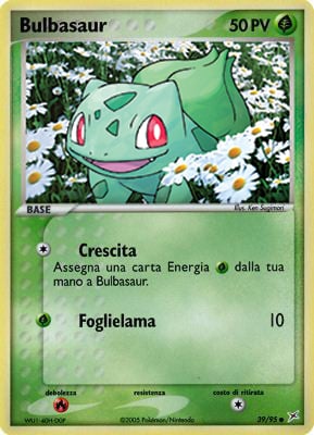 Bulbasaur 039 — EX Team Magma vs Team Idro (Italian Pokémon TCG card)