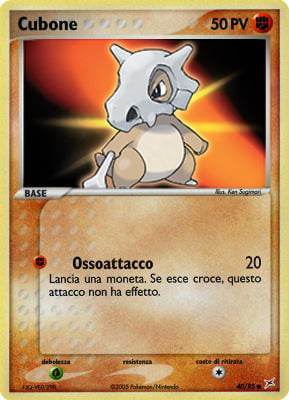 Cubone 040 — EX Team Magma vs Team Idro (Italian Pokémon TCG card)
