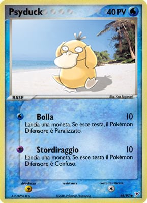 Psyduck 044 — EX Team Magma vs Team Idro (Italian Pokémon TCG card)