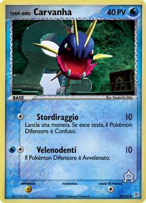 Team Idro Carvanha 047 — EX Team Magma vs Team Idro (Italian Pokémon TCG card)