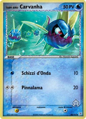 Team Idro Carvanha 048 — EX Team Magma vs Team Idro (Italian Pokémon TCG card)
