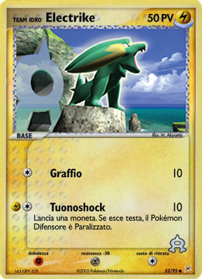Team Idro Electrike 052 — EX Team Magma vs Team Idro (Italian Pokémon TCG card)
