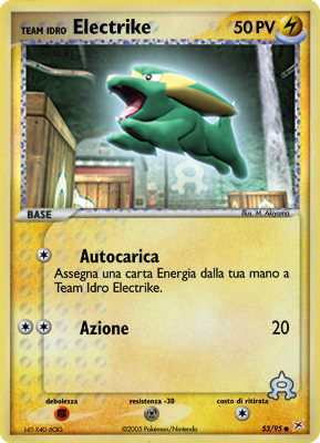Team Idro Electrike 053 — EX Team Magma vs Team Idro (Italian Pokémon TCG card)