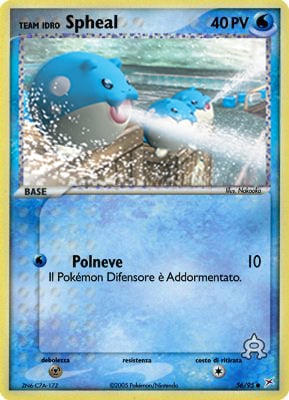 Team Idro Spheal 056 — EX Team Magma vs Team Idro (Italian Pokémon TCG card)