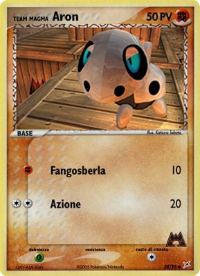 Team Magma Aron 058 — EX Team Magma vs Team Idro (Italian Pokémon TCG card)