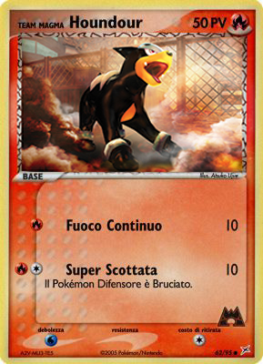 Team Magma Houndour 062 — EX Team Magma vs Team Idro (Italian Pokémon TCG card)
