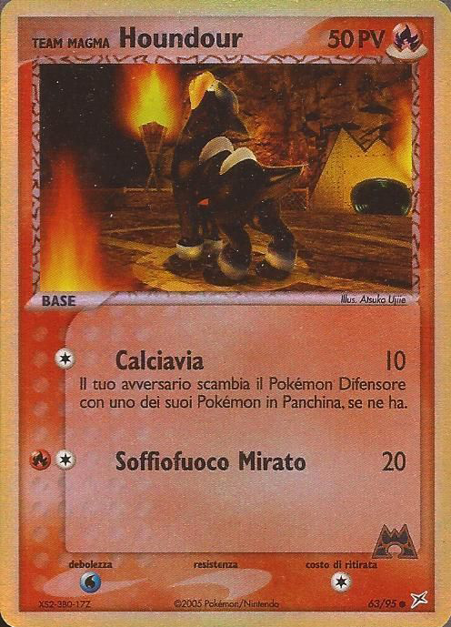 Team Magma Houndour 063 — EX Team Magma vs Team Idro (Italian Pokémon TCG card)