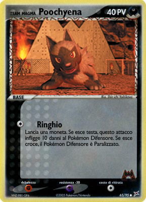 Team Magma Poochyena 065 — EX Team Magma vs Team Idro (Italian Pokémon TCG card)