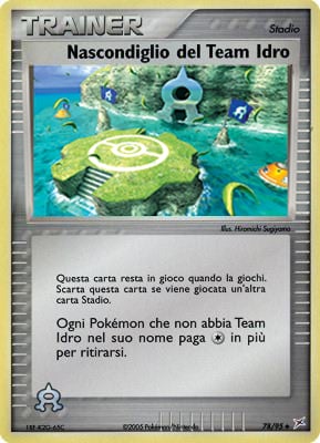 Nascondiglio del Team Idro 078 — EX Team Magma vs Team Idro (Italian Pokémon TCG card)