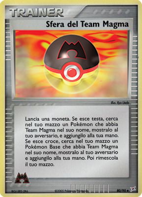 Sfera del Team Magma 080 — EX Team Magma vs Team Idro (Italian Pokémon TCG card)
