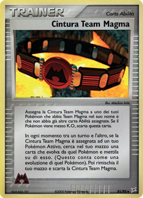 Cintura Team Magma 081 — EX Team Magma vs Team Idro (Italian Pokémon TCG card)