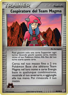 Cospiratore del Team Magma 082 — EX Team Magma vs Team Idro (Italian Pokémon TCG card)