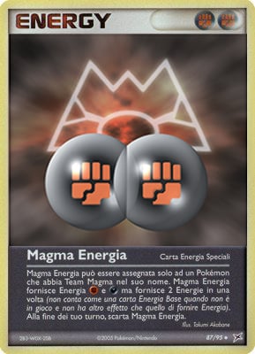 Magma Energia 087 — EX Team Magma vs Team Idro (Italian Pokémon TCG card)