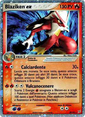 Blaziken ex 089 — EX Team Magma vs Team Idro (Italian Pokémon TCG card)