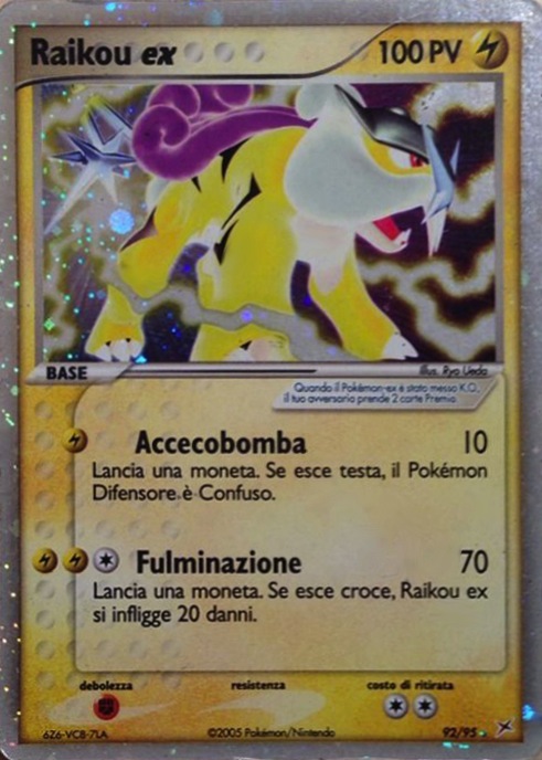 Raikou ex 092 — EX Team Magma vs Team Idro (Italian Pokémon TCG card)