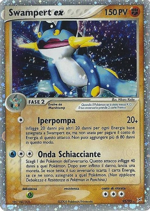 Swampert ex 095 — EX Team Magma vs Team Idro (Italian Pokémon TCG card)