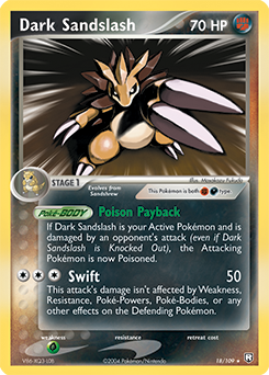 Dark Sandslash 018 — EX Team Rocket Returns (Italian Pokémon TCG card)