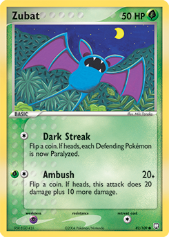 Zubat 082 — EX Team Rocket Returns (Italian Pokémon TCG card)