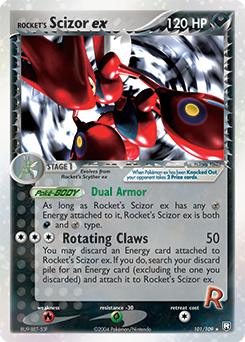 Rocket's Scizor ex 101 — EX Team Rocket Returns (Italian Pokémon TCG card)