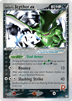 Rocket's Scyther ex 102 — EX Team Rocket Returns (Italian Pokémon TCG card)