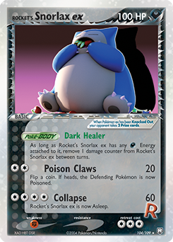 Rocket's Snorlax ex 104 — EX Team Rocket Returns (Italian Pokémon TCG card)