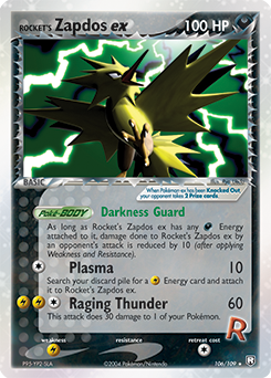Rocket's Zapdos ex 106 — EX Team Rocket Returns (Italian Pokémon TCG card)