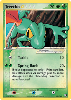 Treecko ☆ 109 — EX Team Rocket Returns (Italian Pokémon TCG card)