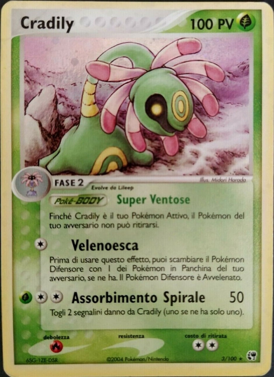 Cradily 003 — EX Tempesta di Sabbia (Italian Pokémon TCG card)