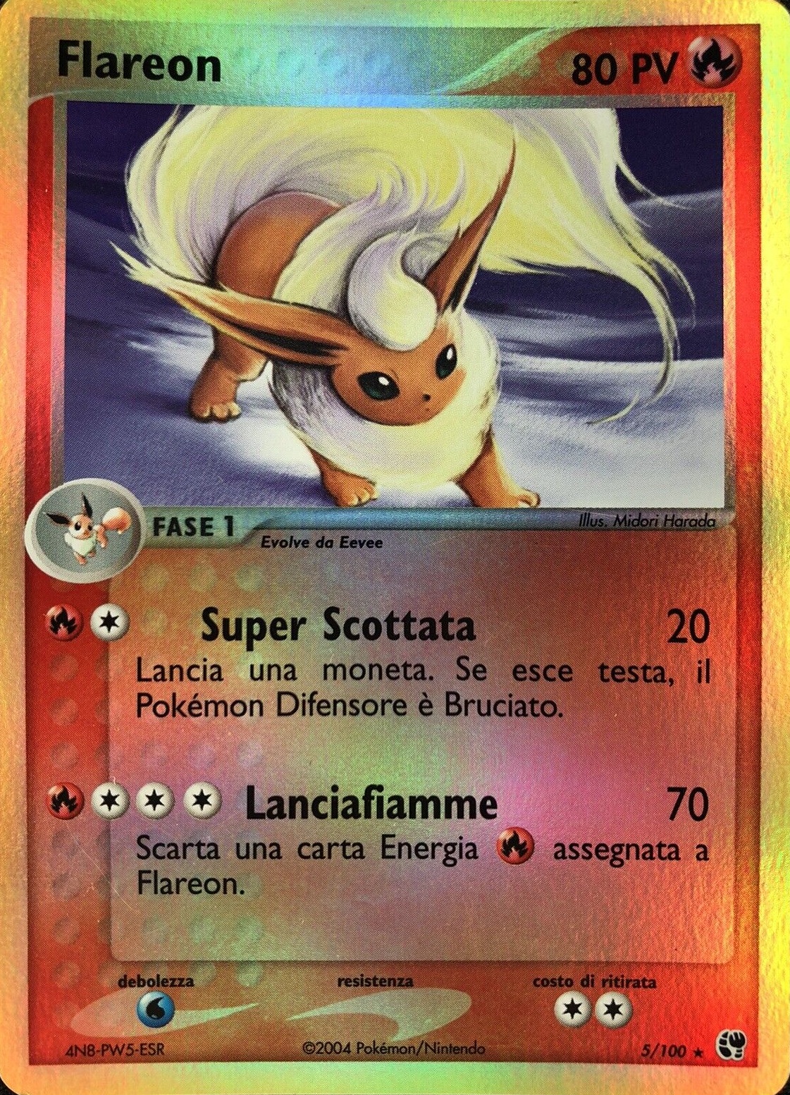 Flareon 005 — EX Tempesta di Sabbia (Italian Pokémon TCG card)