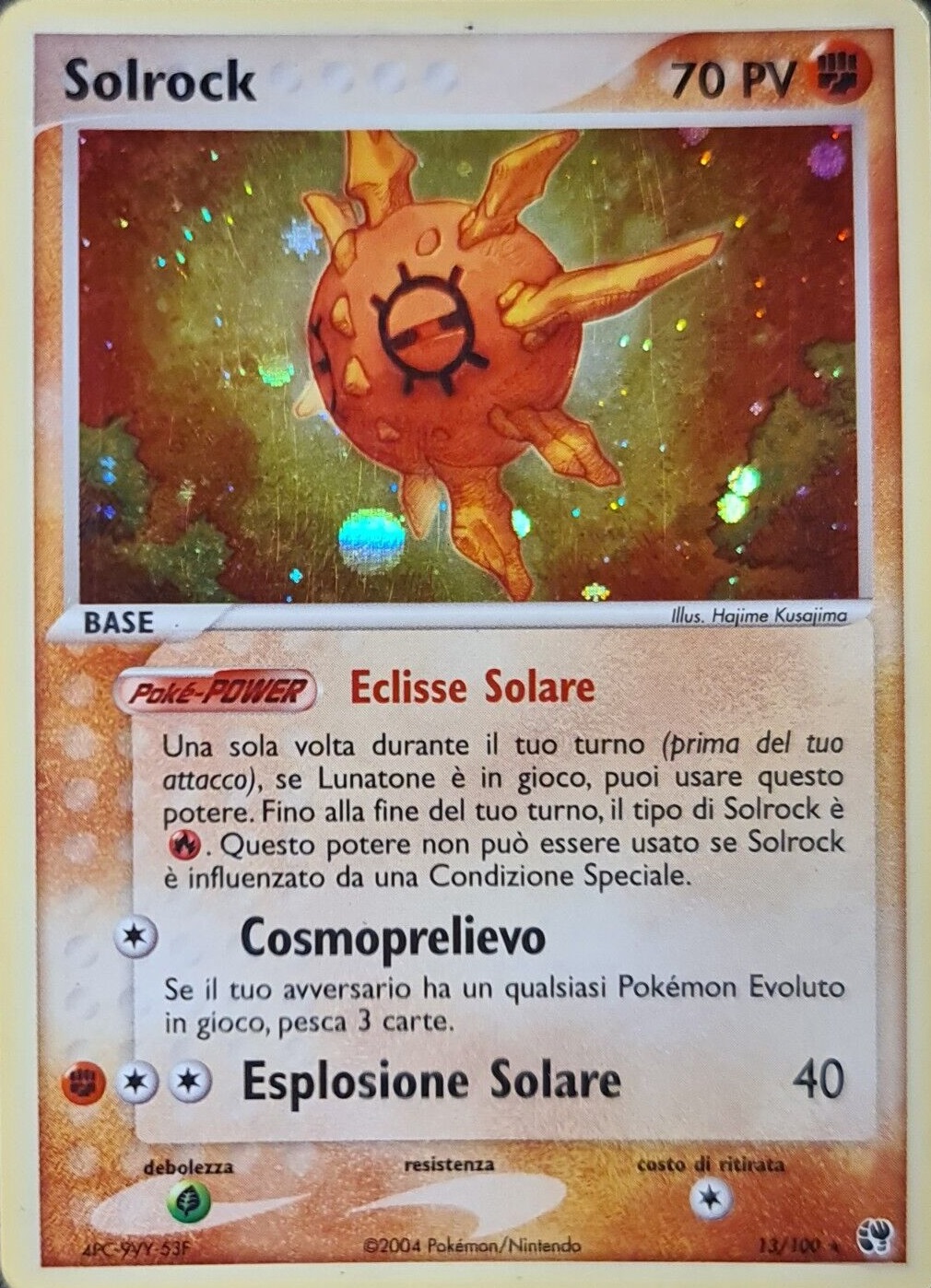 Solrock 013 — EX Tempesta di Sabbia (Italian Pokémon TCG card)