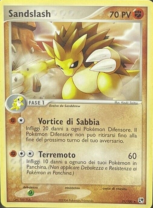 Sandslash 021 — EX Tempesta di Sabbia (Italian Pokémon TCG card)