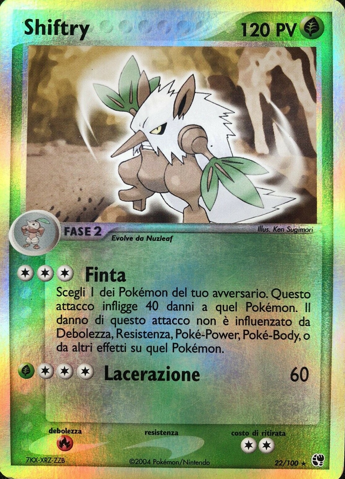 Shiftry 022 — EX Tempesta di Sabbia (Italian Pokémon TCG card)