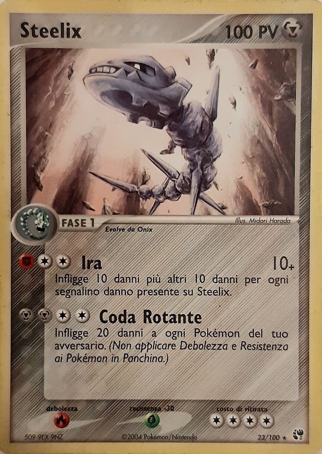 Steelix 023 — EX Tempesta di Sabbia (Italian Pokémon TCG card)