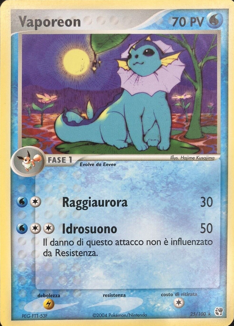 Vaporeon 025 — EX Tempesta di Sabbia (Italian Pokémon TCG card)