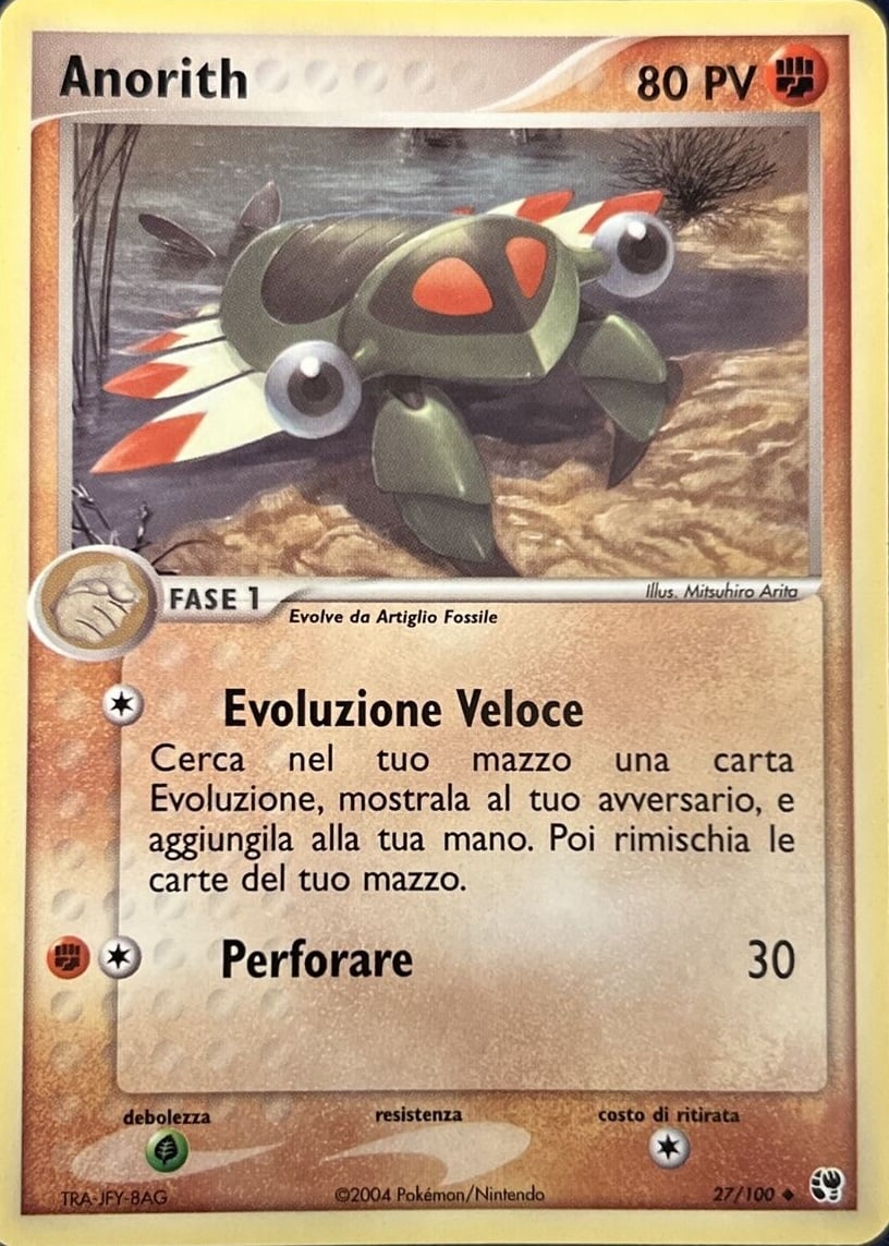 Anorith 027 — EX Tempesta di Sabbia (Italian Pokémon TCG card)