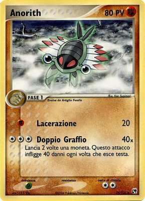 Anorith 028 — EX Tempesta di Sabbia (Italian Pokémon TCG card)