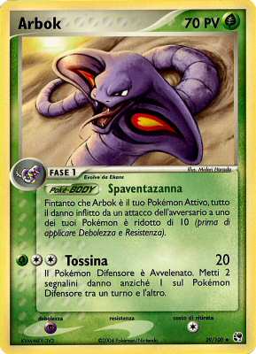 Arbok 029 — EX Tempesta di Sabbia (Italian Pokémon TCG card)