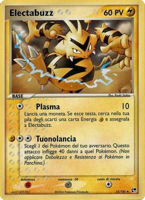 Electabuzz 035 — EX Tempesta di Sabbia (Italian Pokémon TCG card)