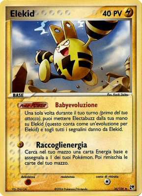 Elekid 036 — EX Tempesta di Sabbia (Italian Pokémon TCG card)