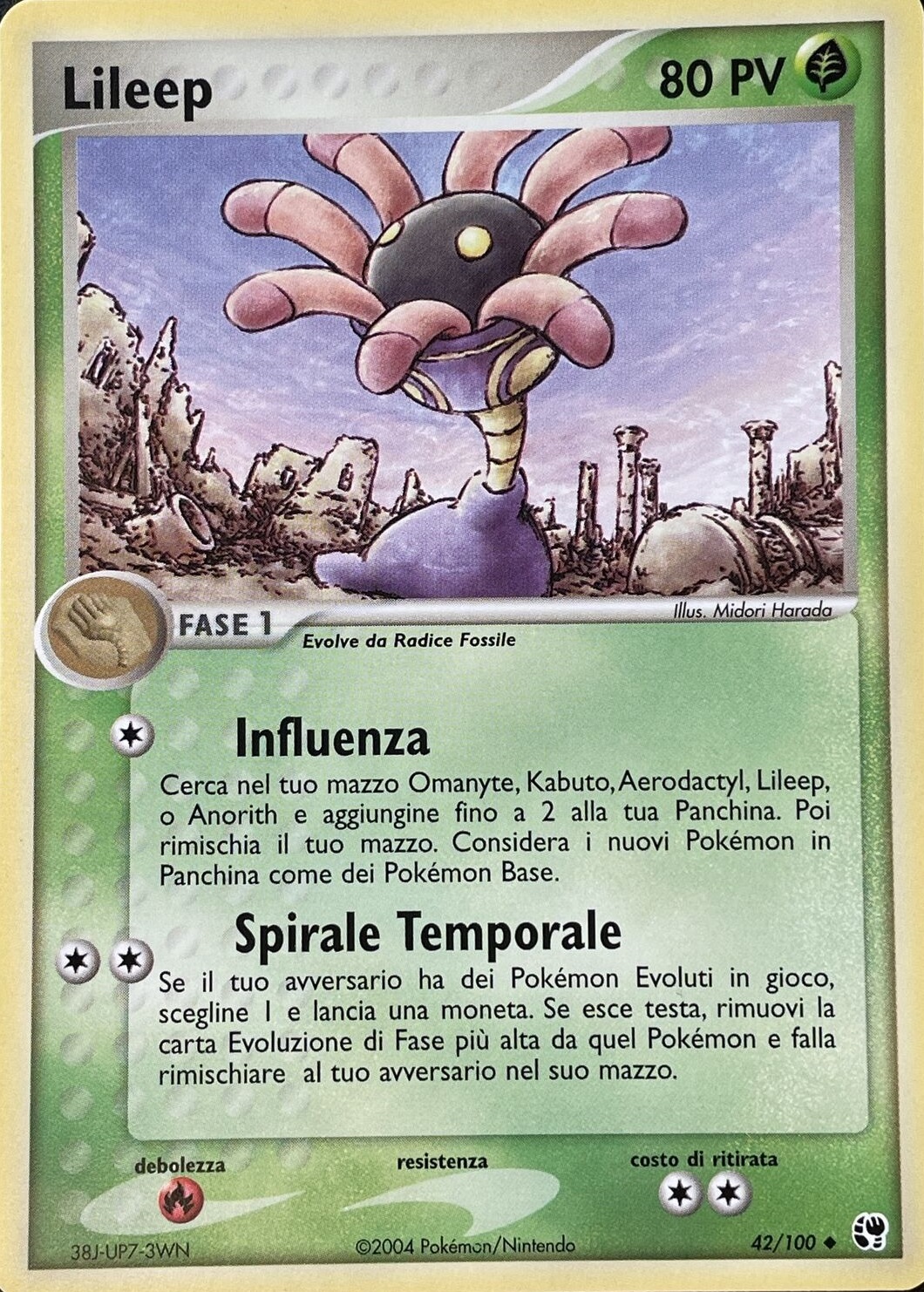 Lileep 042 — EX Tempesta di Sabbia (Italian Pokémon TCG card)
