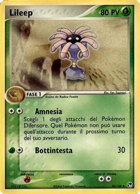 Lileep 043 — EX Tempesta di Sabbia (Italian Pokémon TCG card)