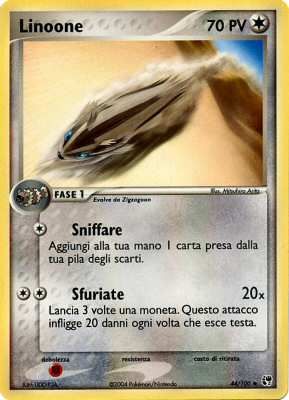 Linoone 044 — EX Tempesta di Sabbia (Italian Pokémon TCG card)