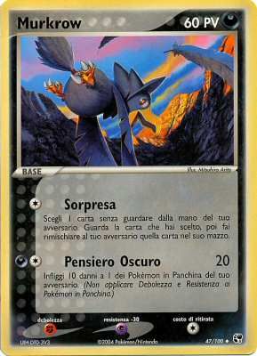 Murkrow 047 — EX Tempesta di Sabbia (Italian Pokémon TCG card)