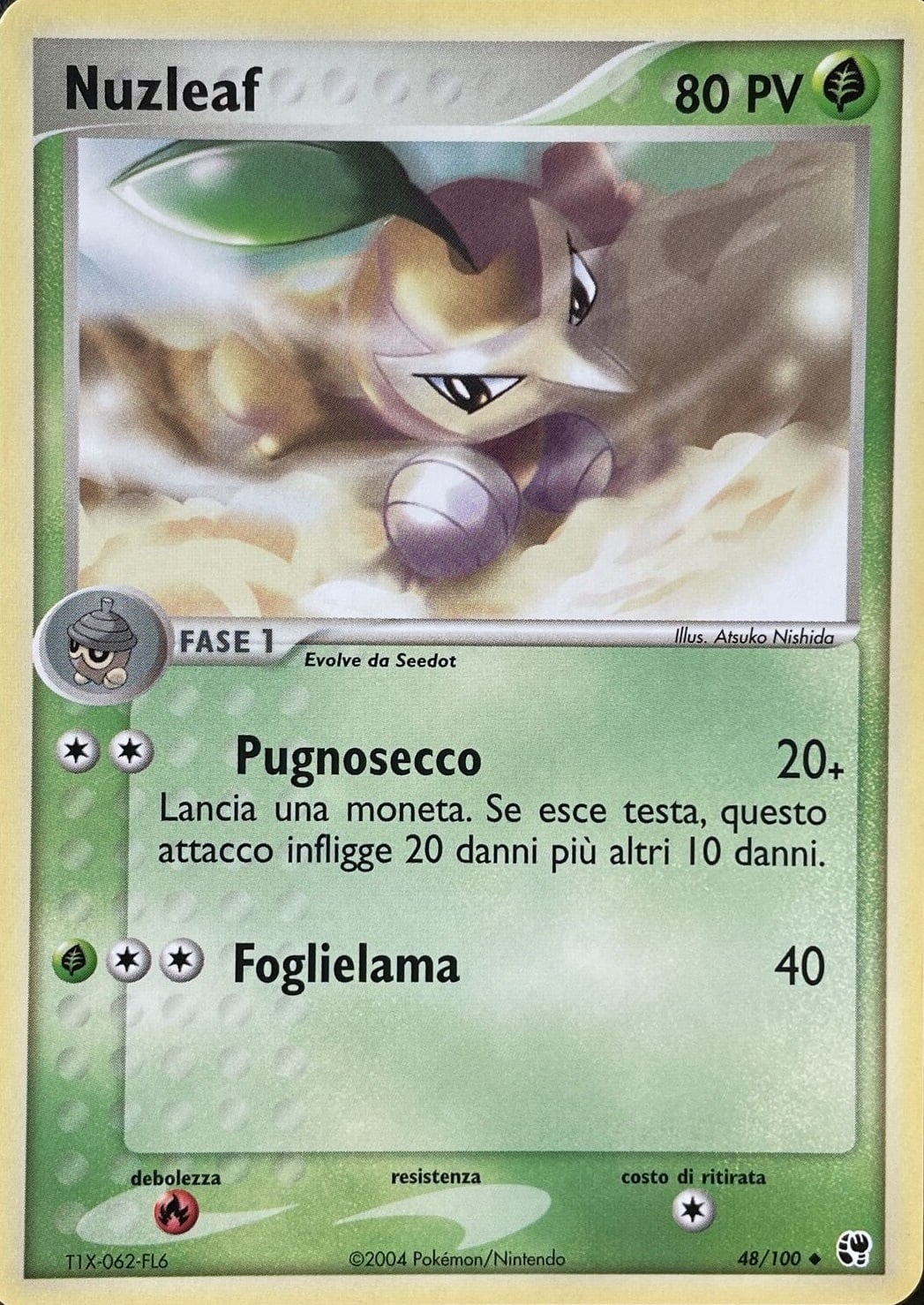 Nuzleaf 048 — EX Tempesta di Sabbia (Italian Pokémon TCG card)